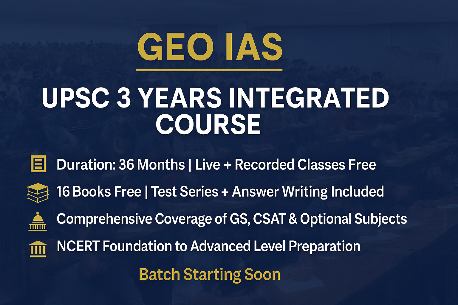 UPSC CSE 3 YEARS INTEGRATED COURSE